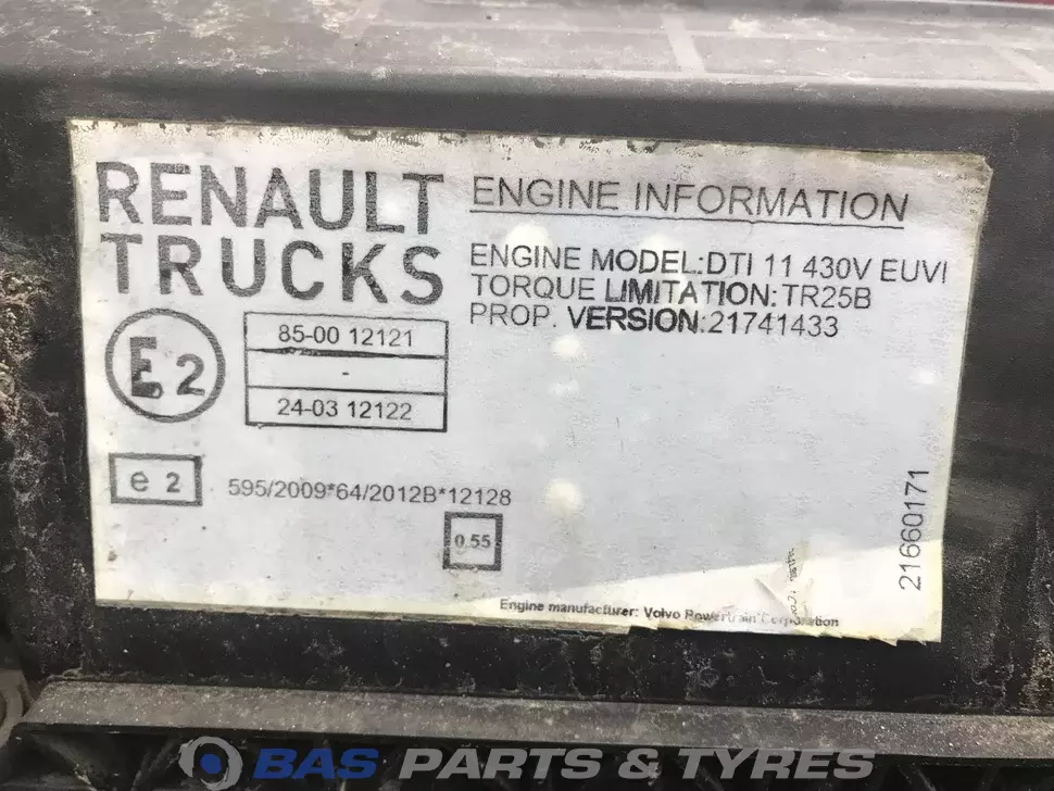 Moteur Renault DTI11 430 K1 7485013658 Moteur Renault DTI11 430 K1 7485013658