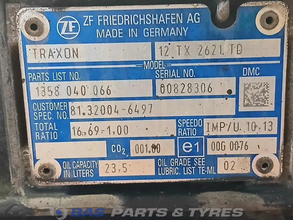 MAN 12TX2621 DD Boîte de vitesses 81320046497 MAN 12TX2621 DD Boîte de vitesses 81320046497