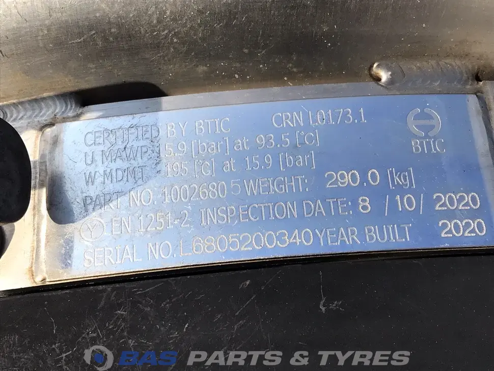 Réservoir GNL Volvo 455 Liter 22866641 Réservoir GNL Volvo 455 Liter 22866641