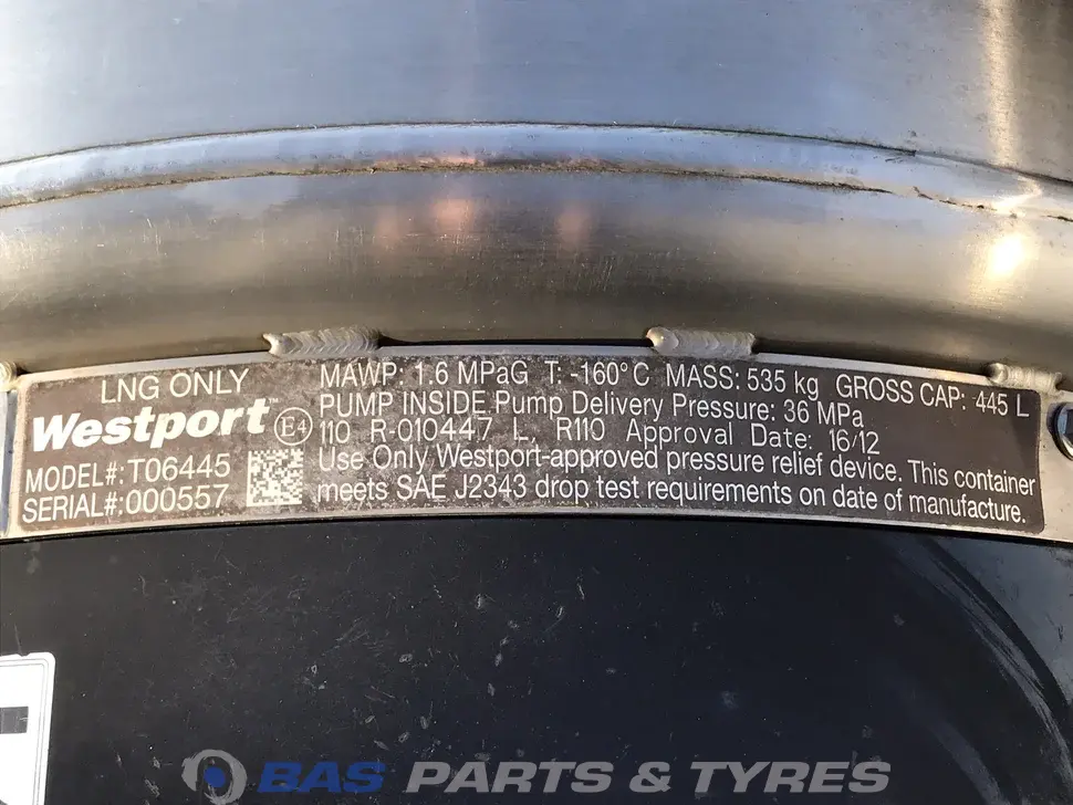 Réservoir GNL Volvo 455 Liter 22866641 Réservoir GNL Volvo 455 Liter 22866641