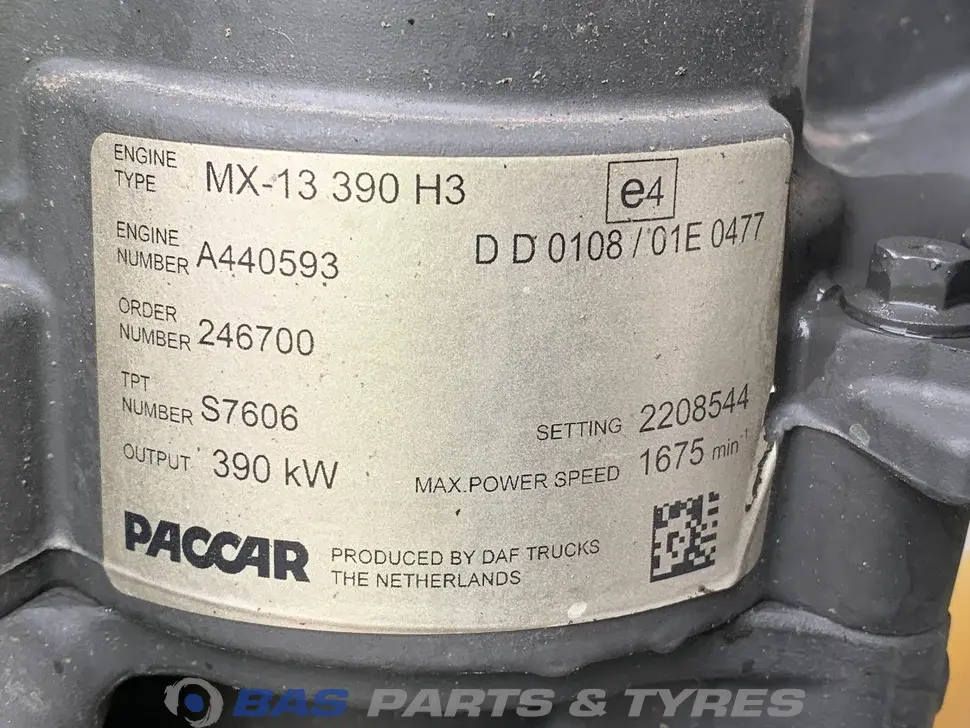 Engine DAF MX13 390 H3 2115212 Engine DAF MX13 390 H3 2115212