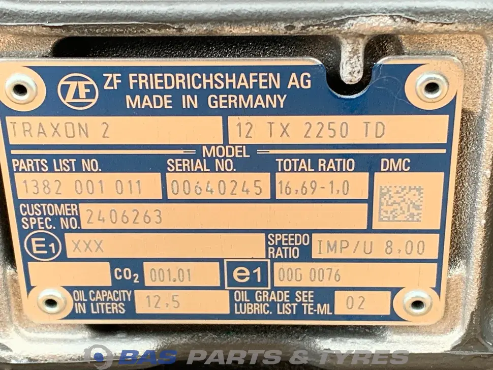 DAF 12TX2250 TD TraXon Boîte de vitesses 2134273 DAF 12TX2250 TD TraXon Boîte de vitesses 2134273